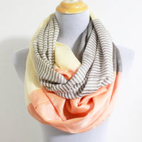 Mint Green and Gray Infinity Scarf - Bean Concept - Etsy