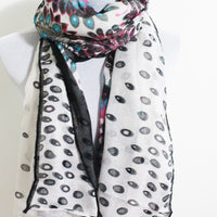 Brown Raindrop Flower Scarf - Bean Concept - Etsy
