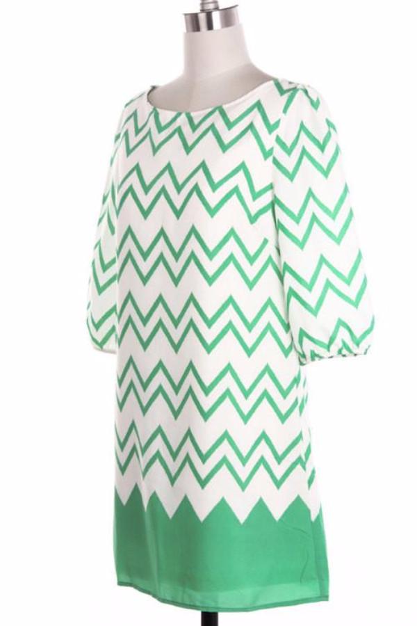 Black Chevron Blouse Dress - Bean Concept - Etsy