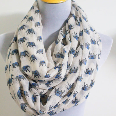 Elephant Bohemian  Infinity Scarf - Bean Concept - Etsy
