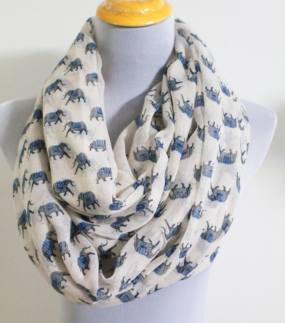 White Elephant Infinity Scarf - Bean Concept - Etsy