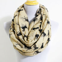 Khaki Horse Infinity Scarf - Bean Concept - Etsy