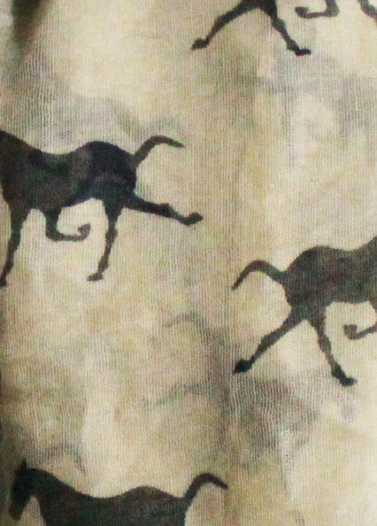 Khaki Horse Infinity Scarf - Bean Concept - Etsy