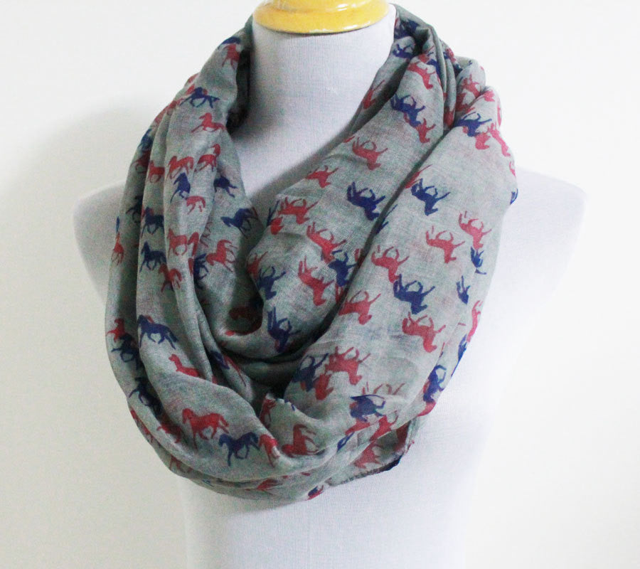 Mint Green Mini Horse Infinity Scarf - Bean Concept - Etsy