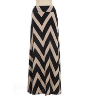 Khaki Chevron Maxi Skirt - Bean Concept - Etsy