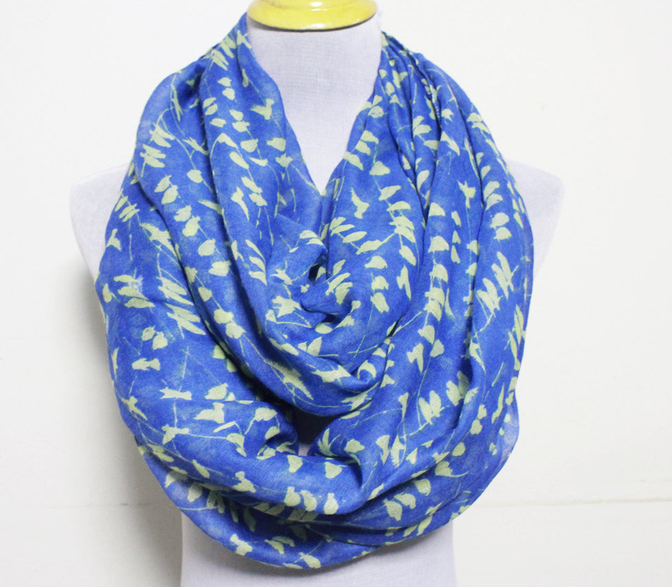 Mint Green Bird on Branch Infinity Scarf - Bean Concept - Etsy