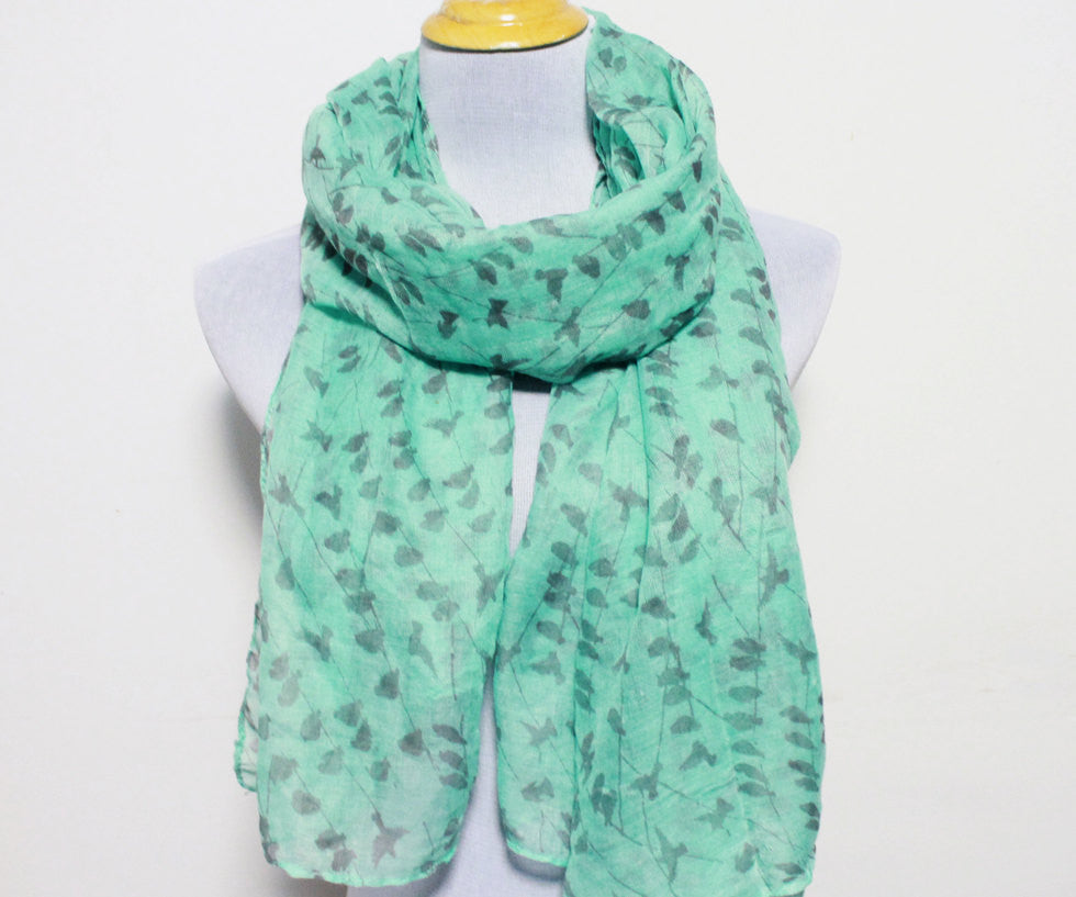 Mint Green Bird Scarf - Bean Concept - Etsy