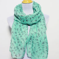 Mint Green Bird Scarf - Bean Concept - Etsy