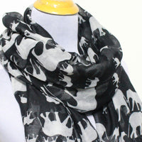 Black Elephant Scarf - Bean Concept - Etsy