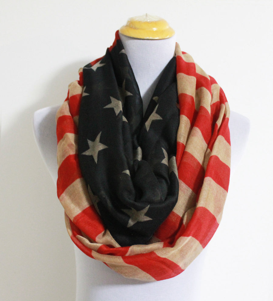 American Flag Infinity Scarf - Bean Concept - Etsy