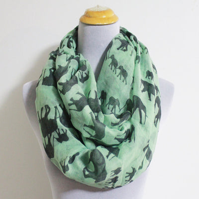 Mint Green Elephant Infinity Scarf - Bean Concept - Etsy