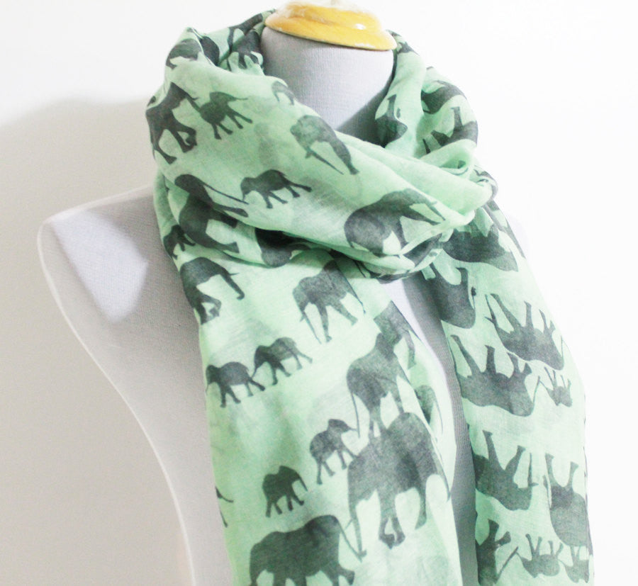 Mint Green Elephant Scarf - Bean Concept - Etsy