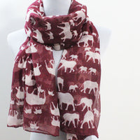 Red Elephant Scarf - Bean Concept - Etsy