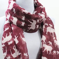 Red Elephant Scarf - Bean Concept - Etsy