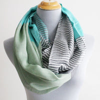 Orange Stripe Infinity Scarf - Bean Concept - Etsy
