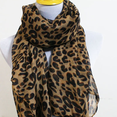 Brown Leopard Scarf - Bean Concept - Etsy