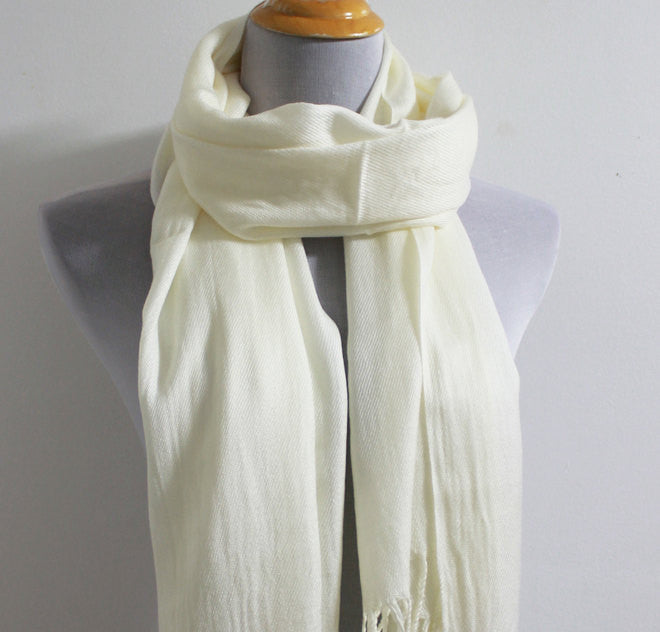 Ivory Pashmina Scarf - Bean Concept - Etsy
