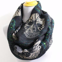 Skull Multicolor Skull Infinity Scarf - Bean Concept - Etsy