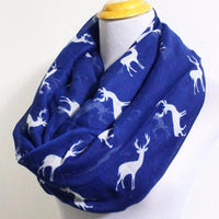 Navy Blue Reindeer Scarf - Bean Concept - Etsy