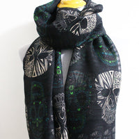 Light Cream Skull Scarf - Bean Concept - Etsy