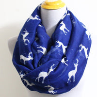 Navy Blue Reindeer Scarf - Bean Concept - Etsy