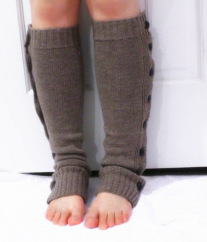 Black Chunky Knitted Leg Warmers with Buttons - Bean Concept - Etsy