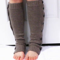 Black Chunky Knitted Leg Warmers with Buttons - Bean Concept - Etsy