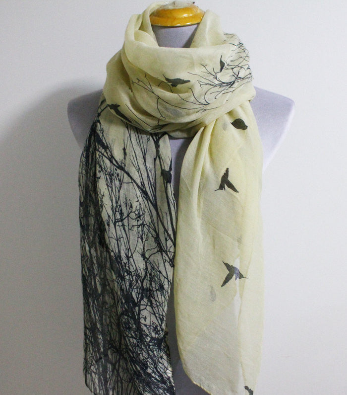 Winter Bird Infinity Scarf - Bean Concept - Etsy
