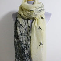 Winter Bird Infinity Scarf - Bean Concept - Etsy