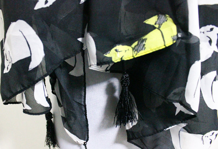 Ultra Large Cat Chiffon Infinity Scarf - Bean Concept - Etsy