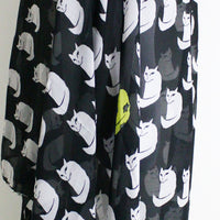 Ultra Large Cat Chiffon Infinity Scarf - Bean Concept - Etsy