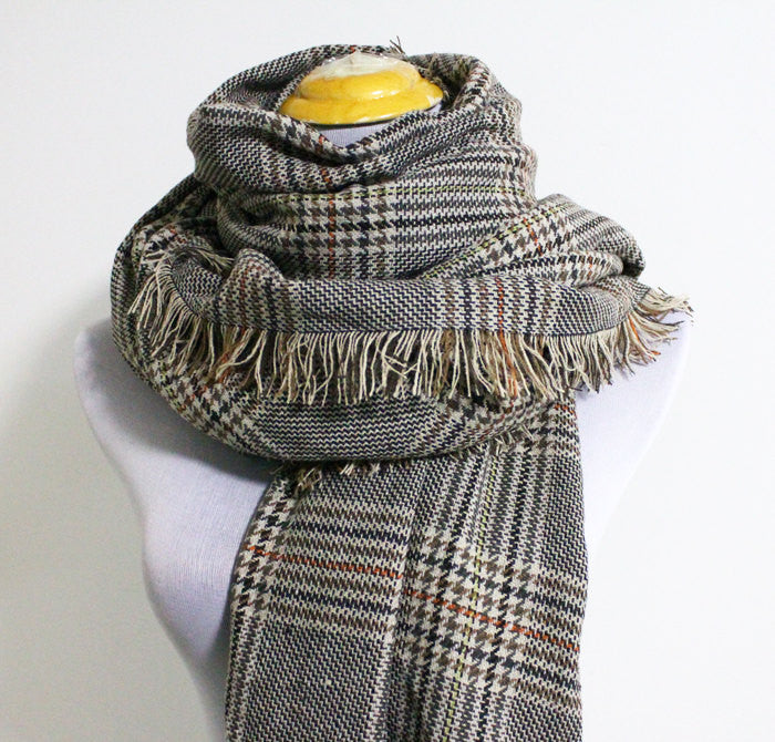 Plaid Blanket Scarf - Bean Concept - Etsy