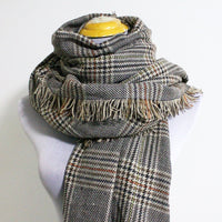 Plaid Blanket Scarf - Bean Concept - Etsy