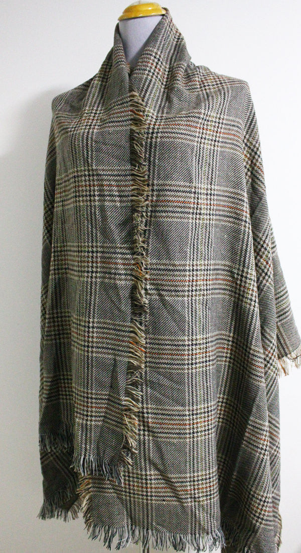 Plaid Blanket Scarf - Bean Concept - Etsy