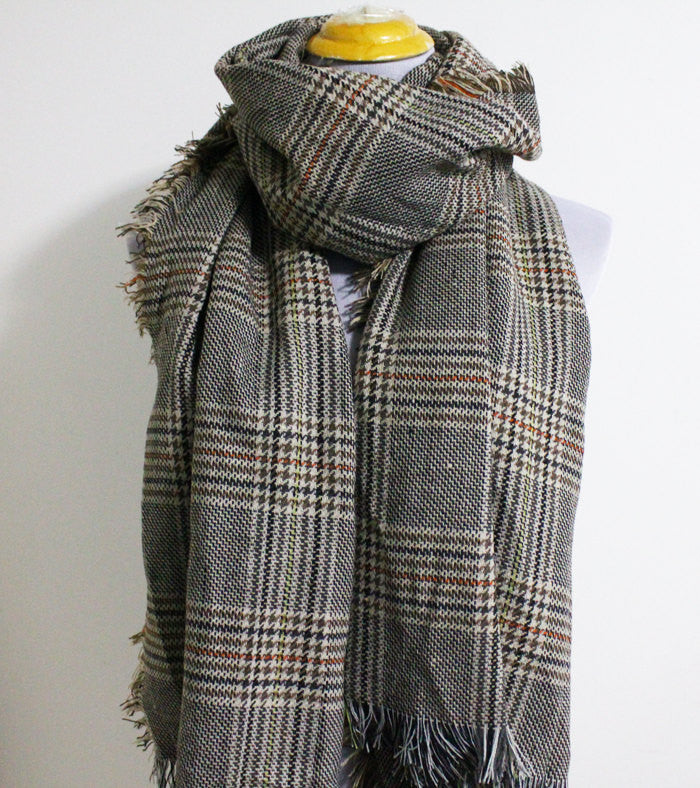 Plaid Blanket Scarf - Bean Concept - Etsy
