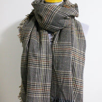 Plaid Blanket Scarf - Bean Concept - Etsy