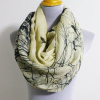 Winter Bird Infinity Scarf - Bean Concept - Etsy