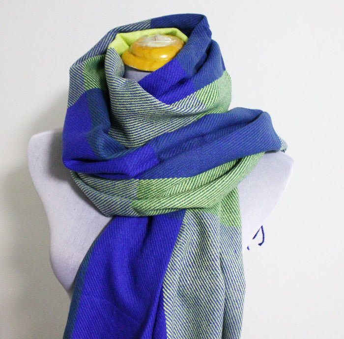 Plaid Blanket Scarf - Bean Concept - Etsy