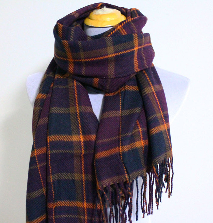 Plaid Blanket Scarf - Bean Concept - Etsy
