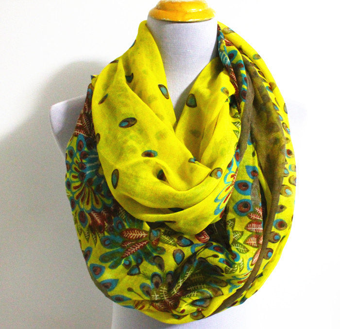 Yellow Floral Scarf - Bean Concept - Etsy