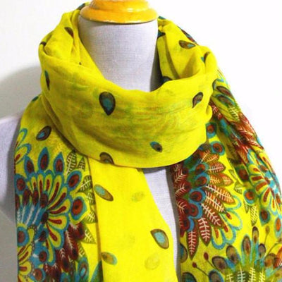 Yellow Floral Scarf - Bean Concept - Etsy