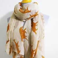 Beige Fox Scarf - Bean Concept - Etsy