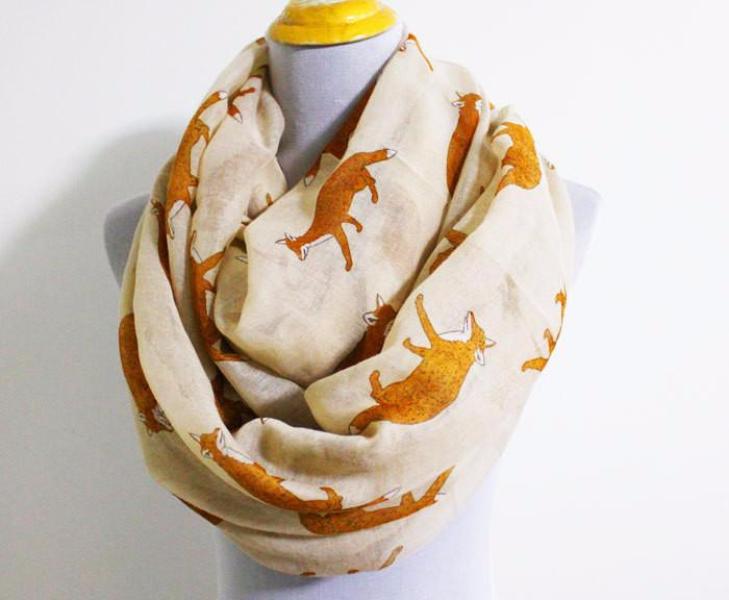 Beige Fox Scarf - Bean Concept - Etsy