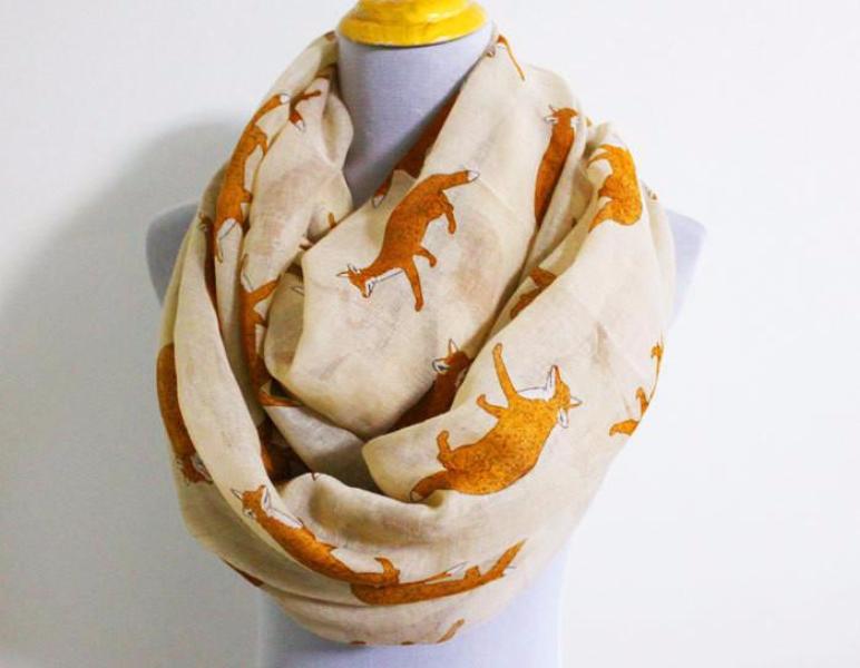 Beige Fox Scarf - Bean Concept - Etsy