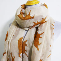 Beige Fox Scarf - Bean Concept - Etsy