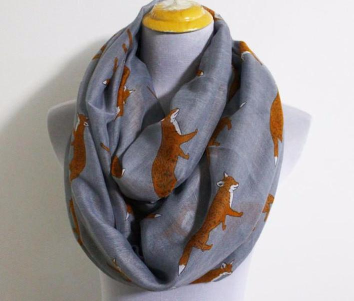 Fox Infinity Scarf - Bean Concept - Etsy