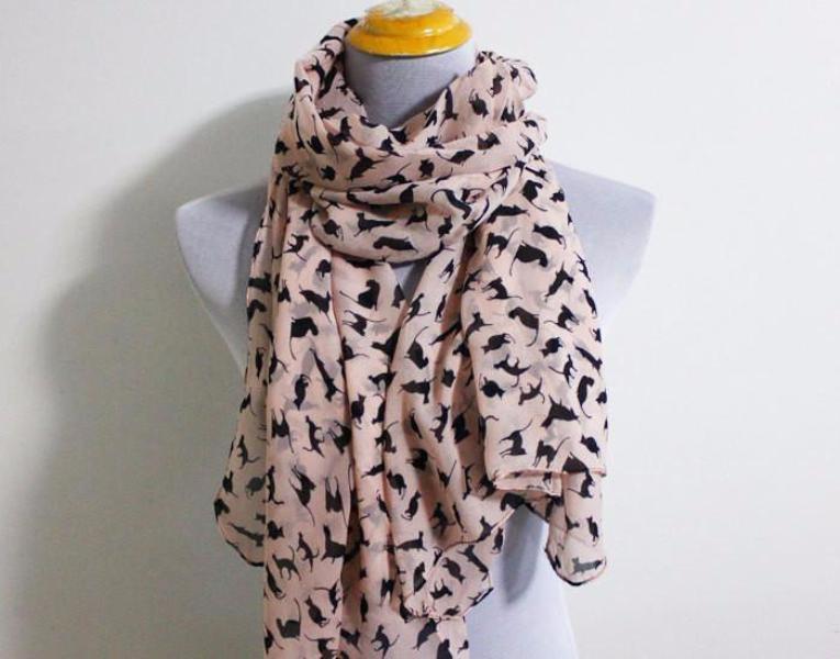 Pink Cat Scarf - Bean Concept - Etsy