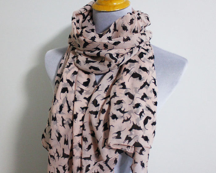 Pink Cat Scarf - Bean Concept - Etsy