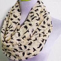 Beige Chiffon Cat Infinity Scarf - Bean Concept - Etsy