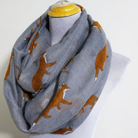 Gray Fox Infinity Scarf - Bean Concept - Etsy